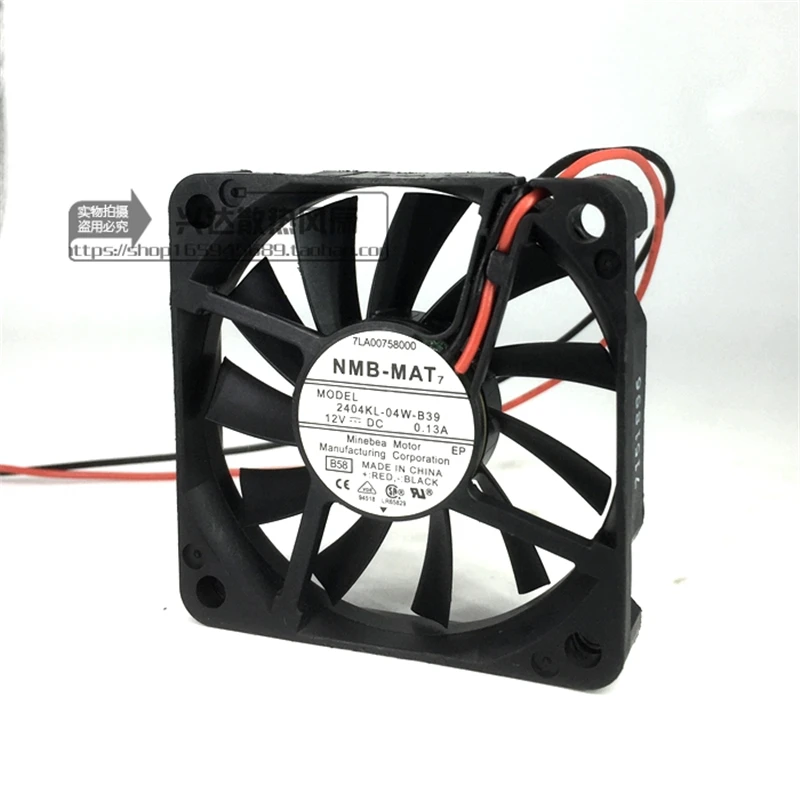 

New Original 2404KL-04W-B39 12V 0.13A 6010 6cm Double Ball Bearing 3 Wire Ultra Thin Quiet Case Cooling Fan