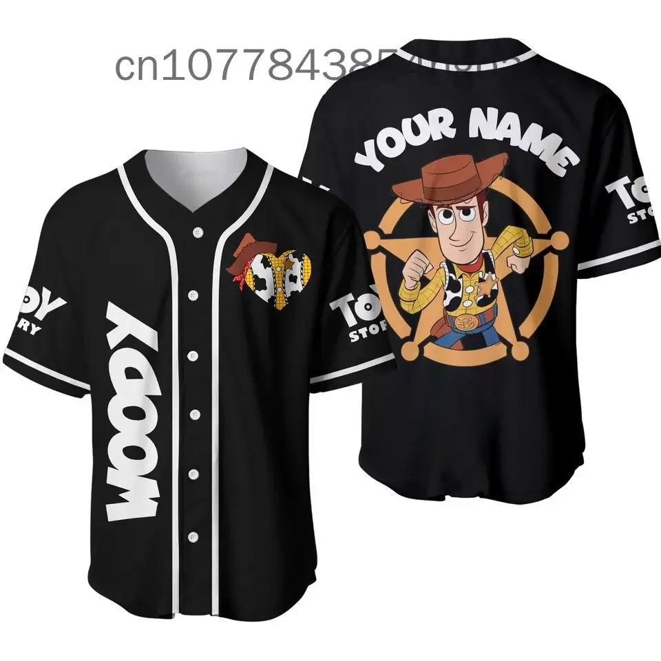2024NewToyStoryWoodyBaseballJerseyStreetwearFashionSummerMen