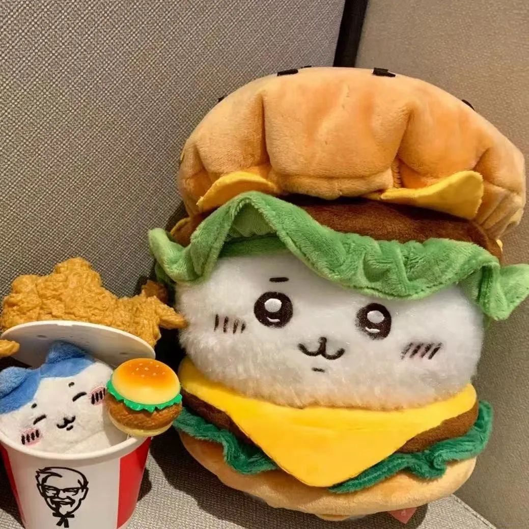 10-12cm Cute Cartoon Hamburger Set Idol Doll Clothes Accessories Kawaii Soft Fluffy Plush Doll Clothes Anime Game Periphery
