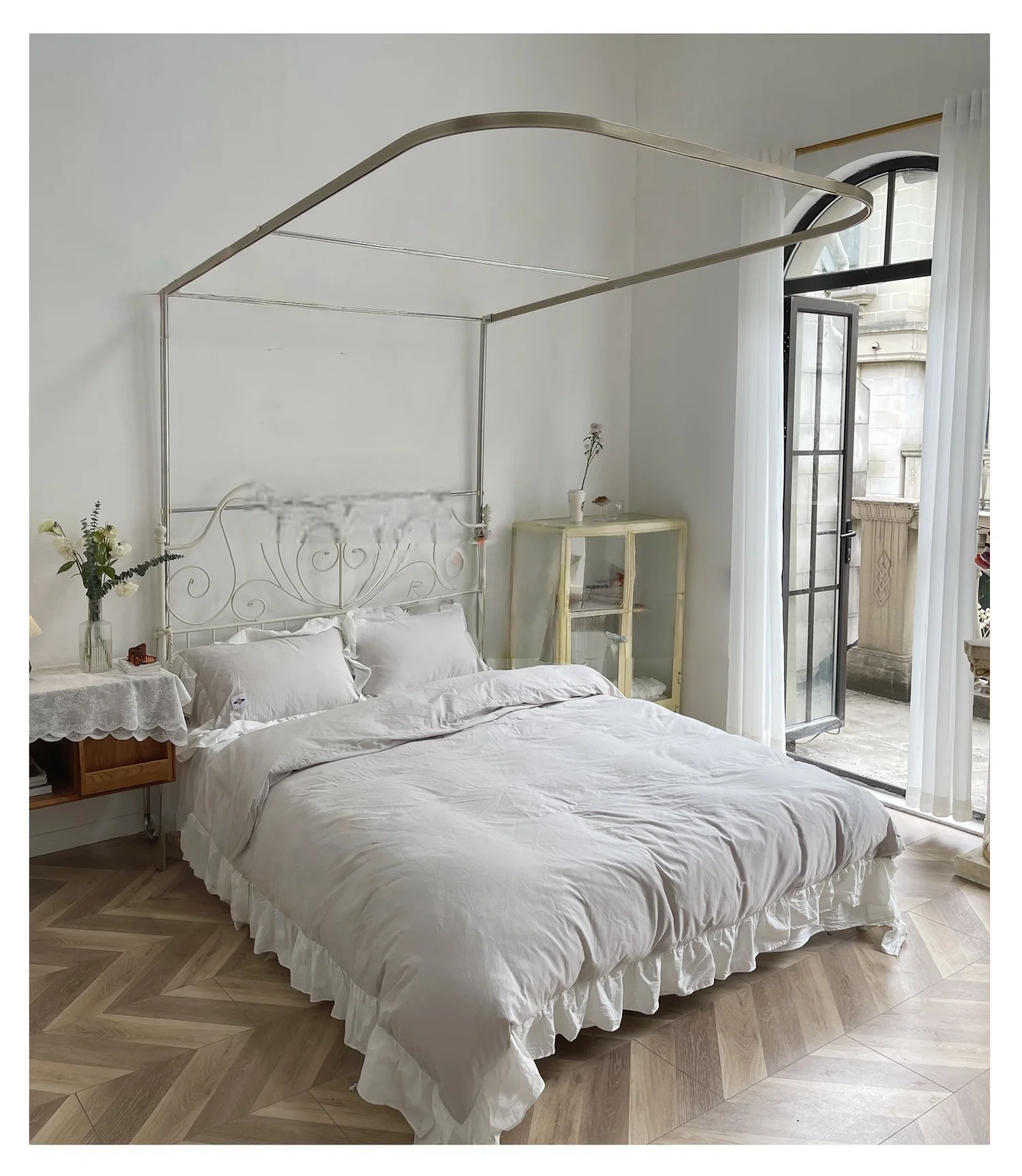 4柱式ベッドキャノピー ガールズキャノピー 寝室用 プリンセスベッド