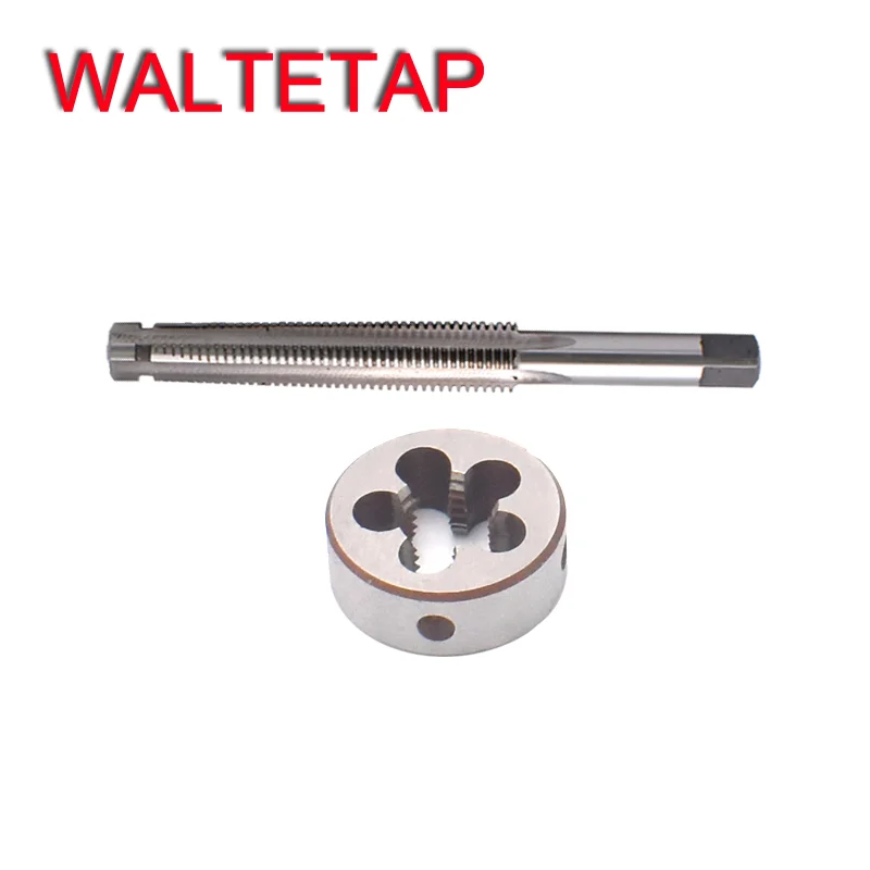 WALTETAP 오른쪽 사다리꼴 탭 및 다이 세트, TR 8, 10, 12, 14, 16, X1.5, X2, X3, X4 나사, T R 탭, 라운드 스레딩 다이, 1 세트