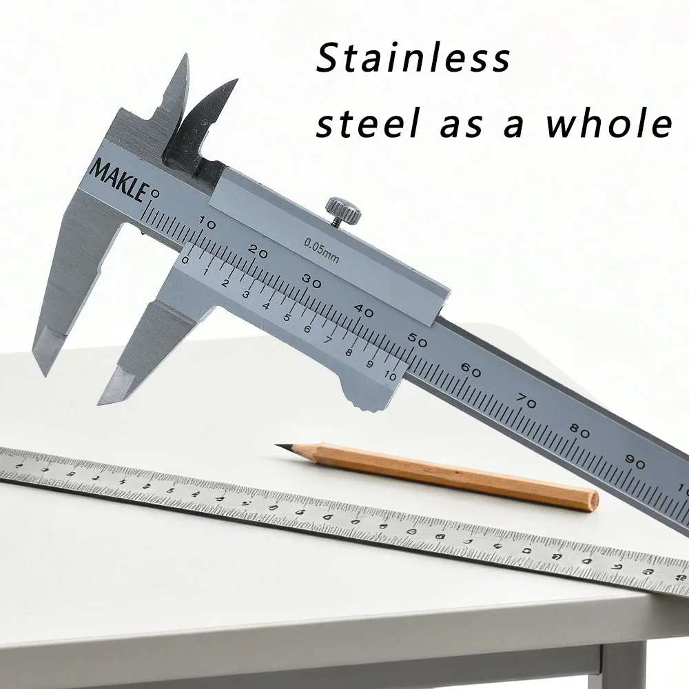 MAKLE 100MM 고품질 스테인리스 스틸 미니 버니어 캘리퍼스 휴대용 정밀 측정 도구