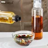 1PCS BBQ Cooking Oil Bottle With Scale Sealing Glass Oil Can For Air Fryer Sauce Vinegar Cooking Kitchen Supplies 300/450/600ML 4