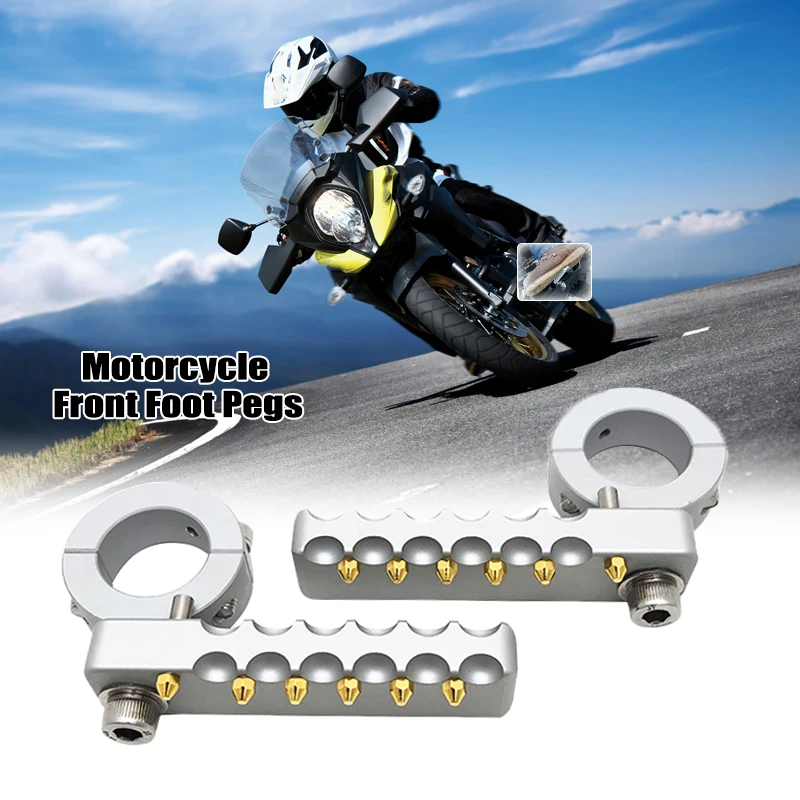 

Fit For Suzuki V-Strom DL650 DL1000 VStorm DL 650 1000 V-Strom 650 1000 Motorcycle Highway Front Foot Pegs Aluminum Foot Pedals