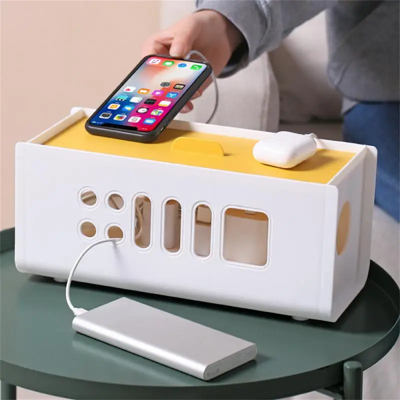 

Multifunction Wire Storage Box Power Line Storage Cases Junction Box Cable Tidy Box Household Necessities Home Organizer Holder