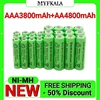 1.2V AA 4800mAh NI-MH Rechargeable Batteries+1.2 V AAA 3800 MAh Rechageable Battery NI-MH Battery 1