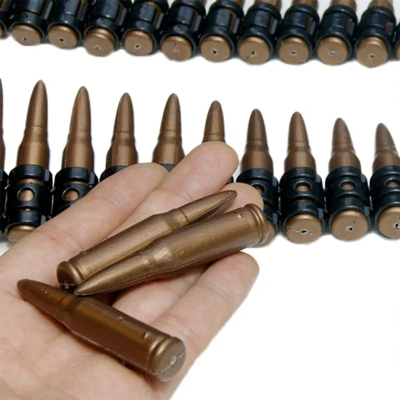 Plastic Bullet Belt Gold Die Hard Army Fancy Dress Party Plastic Bullets
