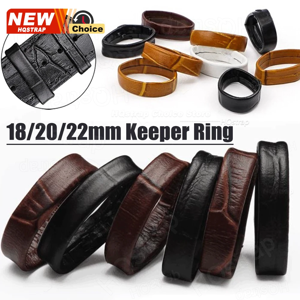 Premium Leather Watchband Keeper Rings - Watch Strap Hoop Loop Buckle Replacement Holder Accessories (2/4/6pcs)