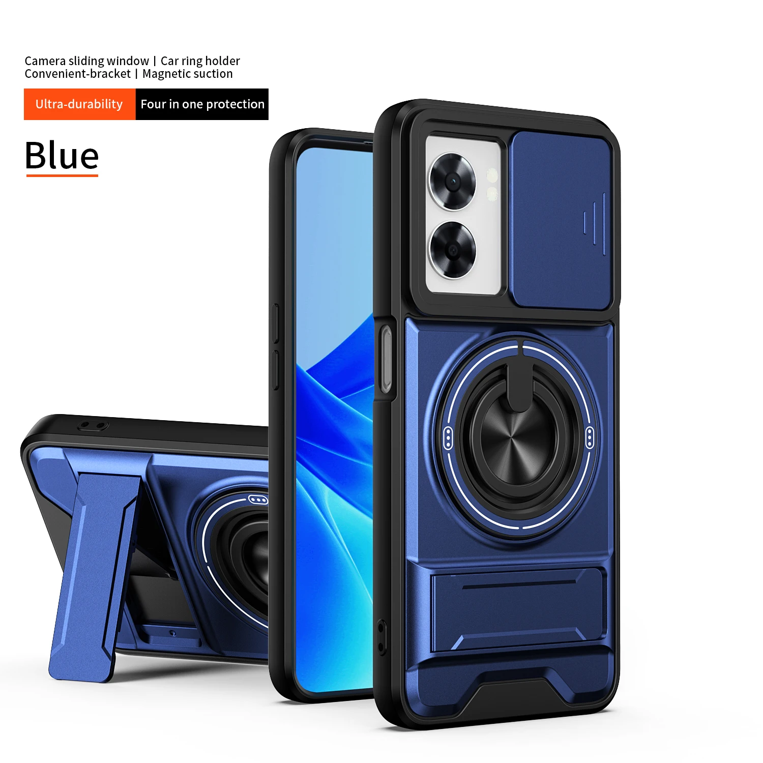 Enhanced Magnetic Fold Holder Military Armor Case with Camera Protection
