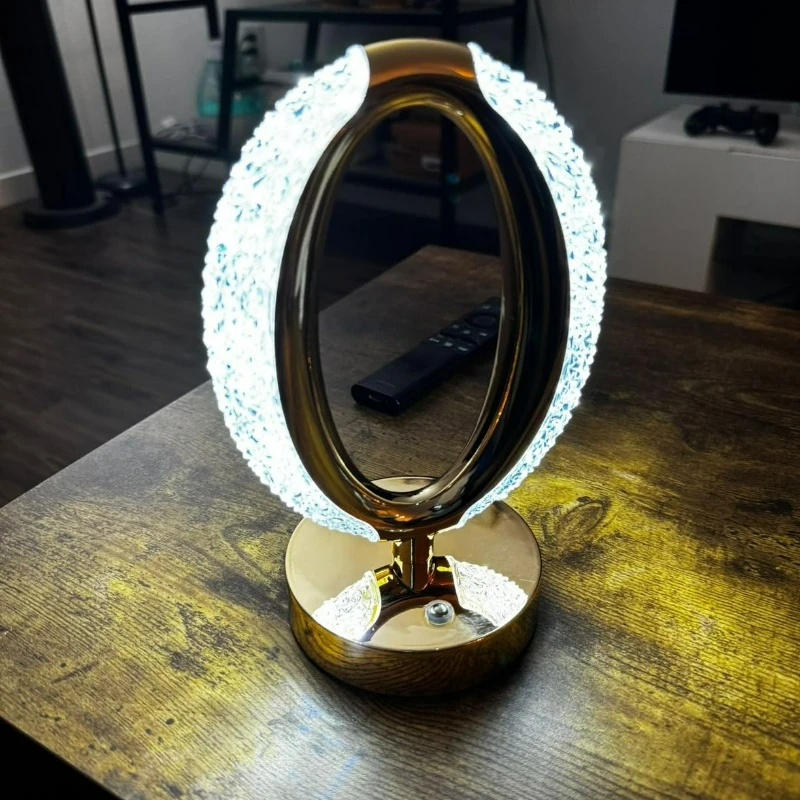 무선 크리스탈 램프 터치 센서 제어 LED 야간 조명 테이블 램프 충전식 디 밍이 가능한 침실 장식 캠핑 조명