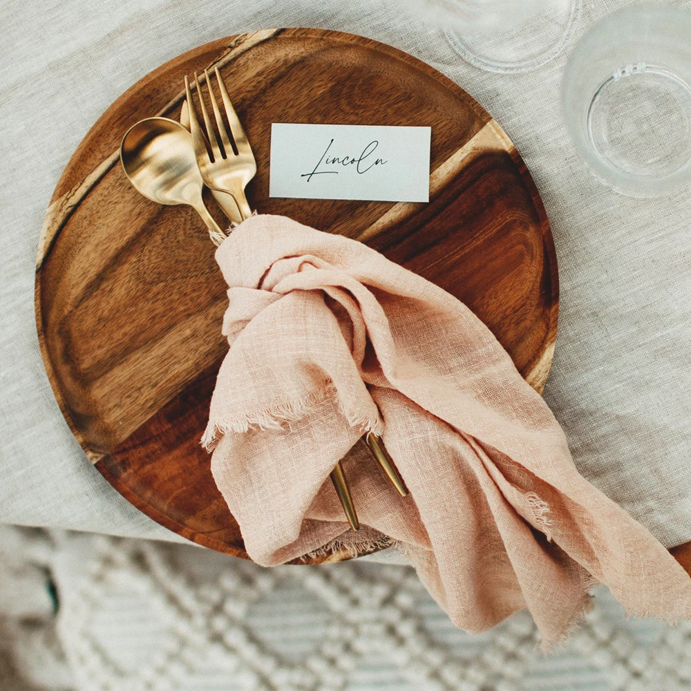 Wedding Table Napkins Cotton Dinner Cloth Soft Comfortable for Banquet Dining Holiday Party Decor Table Cloth Linen Napkins