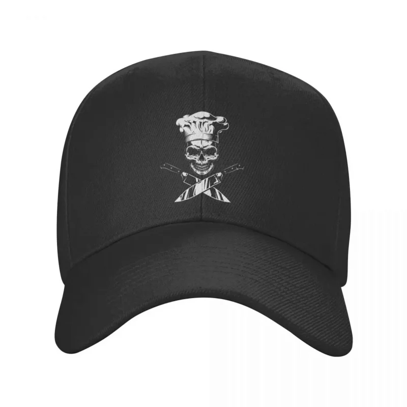 

Classic Chef Cooking Pirate Skull Cross Knife Baseball Cap Men Women Breathable Dad Hat Sun Protection Snapback Hats