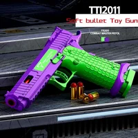 Children Pistol Toy Gun Shell Automatic Ejection Soft Bullet Gun Empty Hanging For Kid Adult Birthday Gift Shoot Toy 1