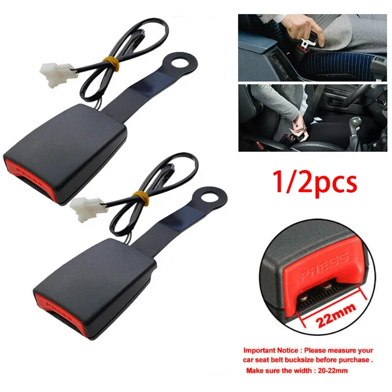 Car Seat Belt Accessory Universal 173mm Car Seat Belt Clip Extension Plug Car Safety Belt Lock Safety Seatbelt Locking Buckle Socket Plug Connector