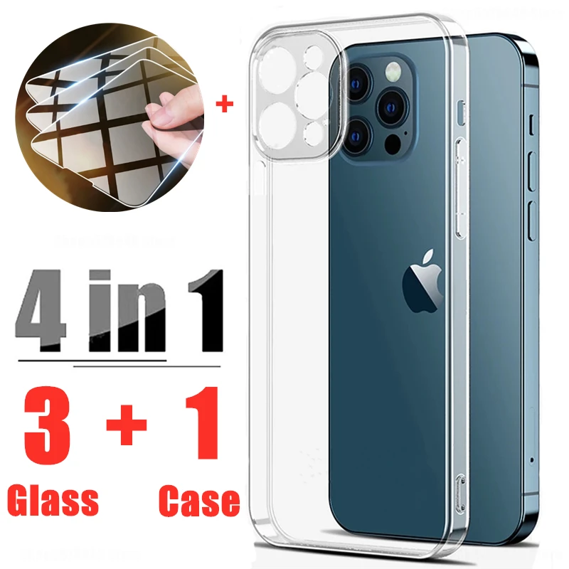 Прозрачный силиконовый чехол с квадратной рамкой для IPhone 13 12 Mini 11 Pro Max Защита