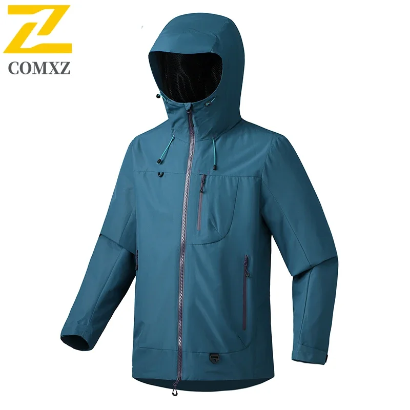 Ski Waterproof Jacket Men Women Mountain Soft Shell Rainproof Hooded Windproof Windbreaker Sports Trendy Thin Multi Color Coat