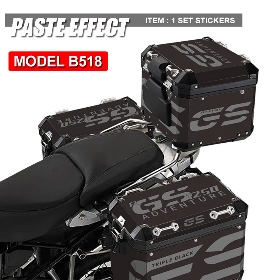 Beschermende sticker set voor aluminium 2 koffers model voor BMW R 1250
