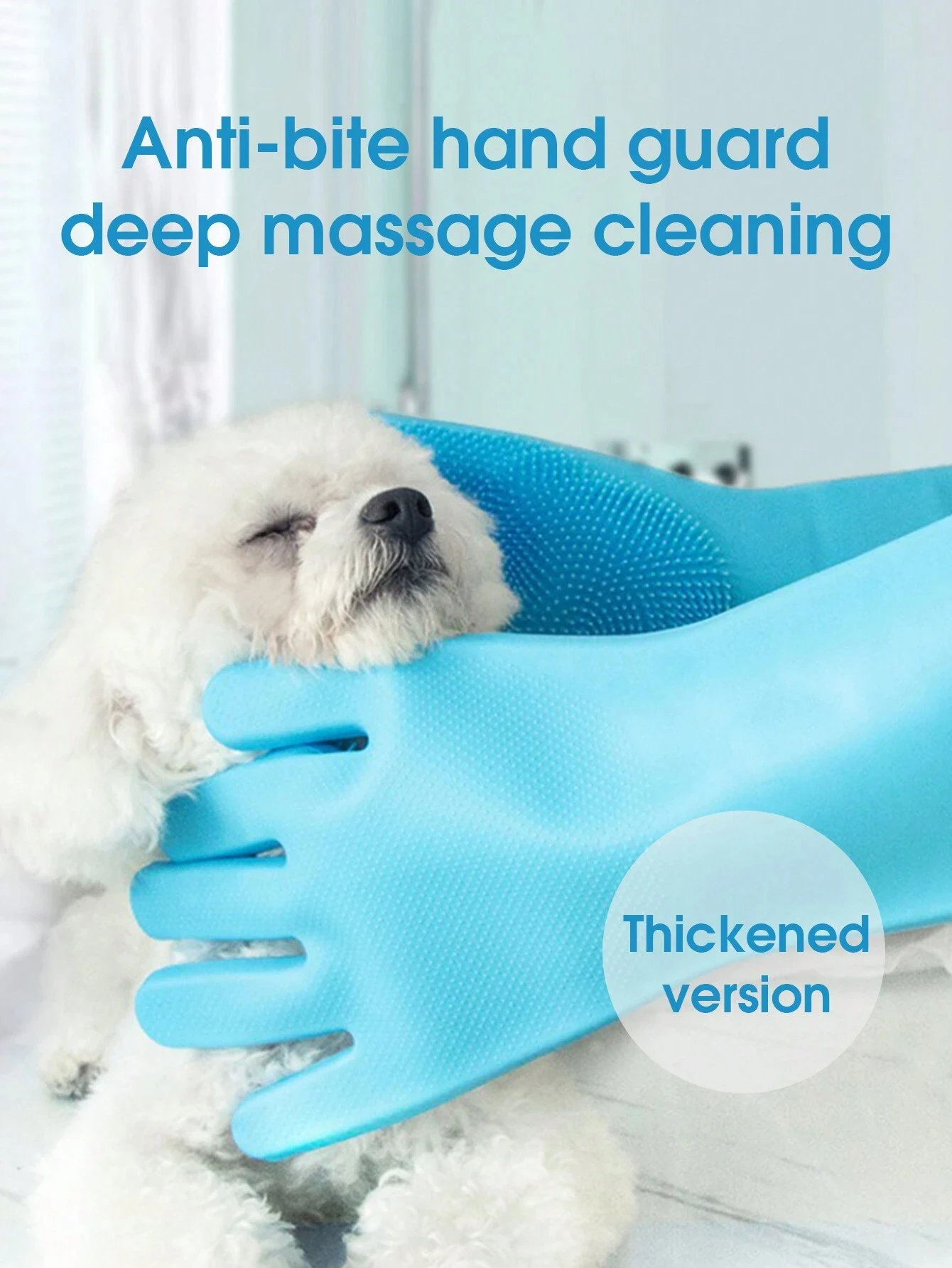 Pet Dog bath gloves Cat brush silicone bath massage brush artifact dog rub bath supplies Daquan clean  Pet items