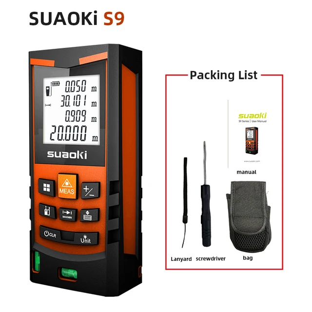 Mileseey X5 X6 лазерный дальномер laser profesional laser distance meter  trena rangefinder laser metro laser range finder Color: SuaoKi S9,  Measurement Range: 40m