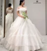 SONDR Off Shoulder Organza Customized Tiered  Elegant Wedding Dresses Ivory Korea Simple Brides Gowns Women Bridal Dresses 1