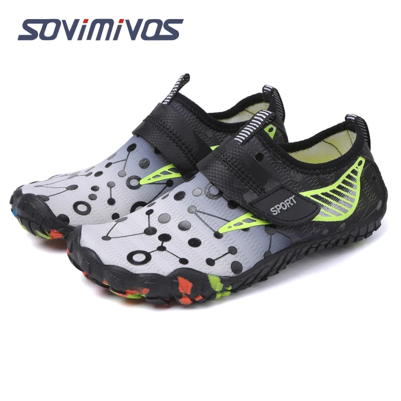 Breathable Quick-Dry Water Shoes for Children Upstream Non Slip Outdoor Sports Beach Shoes Kids Wearproof Barefoot Sneakers Boy