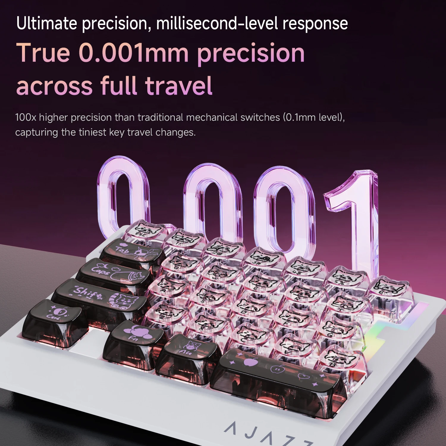 AJAZZ AK029 ULTRA 유선 한손 키보드 8000Hz, RTO.001mm, 288k, 29키 미니 키보드 e스포츠 선수에게 적합