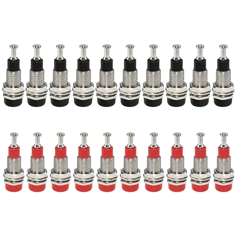 20pcs 2mm Banana Socket Nut Binding Post Banana Plug Jack Terminal Test Hole DIY Parts Electrical Connector