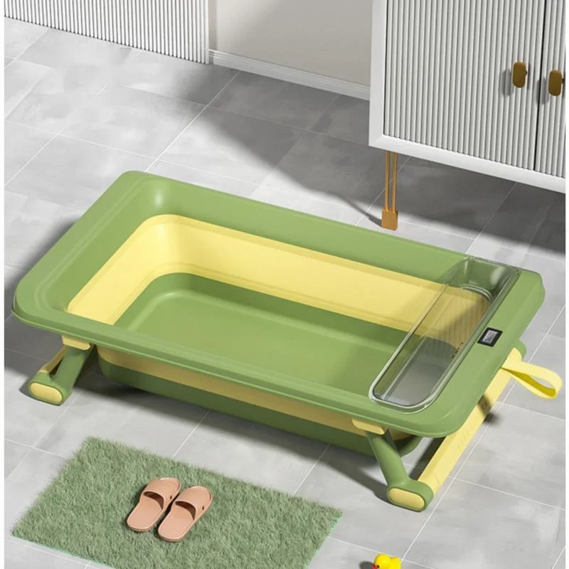 

Temperature Sensing Baby Bathtub Sitting Lying Bath Basin Convenient Folding Bath Bucket Suspension Design Swimming Pool