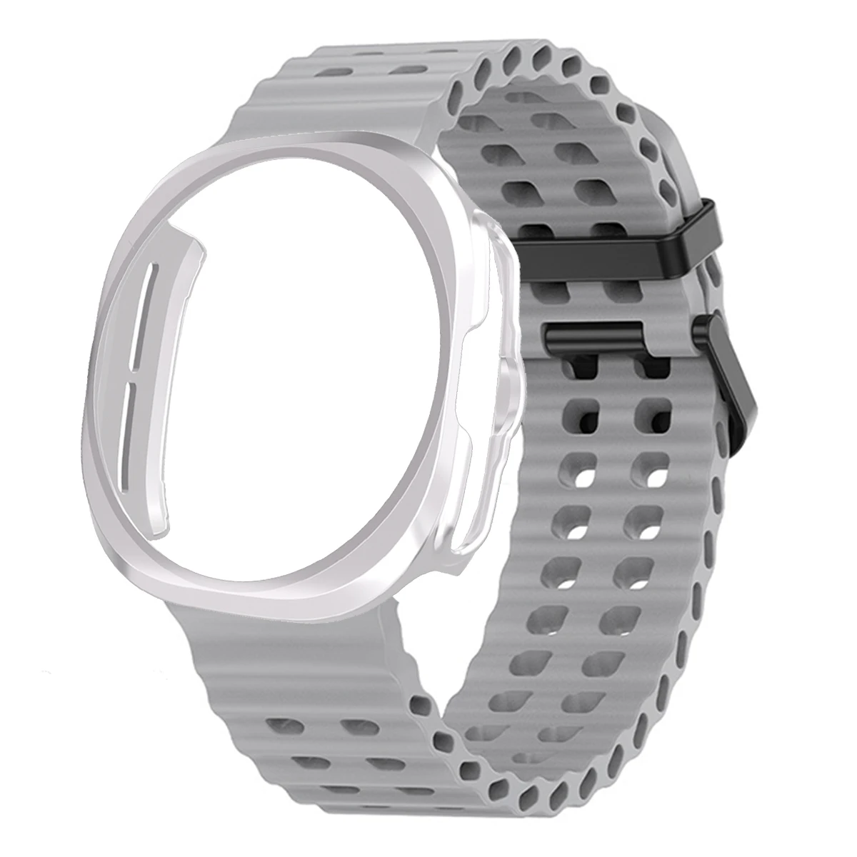 Sport Silicone Band with Protective PC Case for Smartwatch - Ultra 47mm