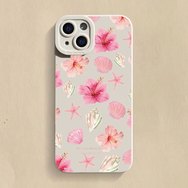 Floral Lily Butterfly Pattern Soft Phone Case Cover