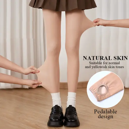 Kave Nude Leggings Winter Warm Double-layer Pile and Thicken Silk Stockings for Women Natural Autumn Flesh-colored Pantyhose - Image 7