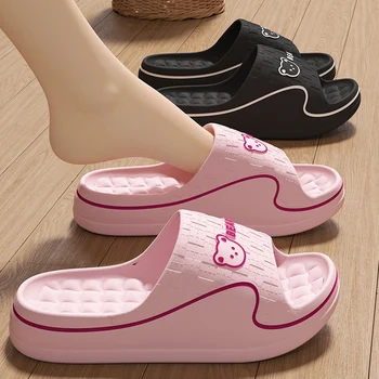 Women's Home Slippers Cute Cartoon EVA Indoor Home Bathroom Sandals Soft Sole Non-slip Summer Outdoor Beach Couple Shoes 1
