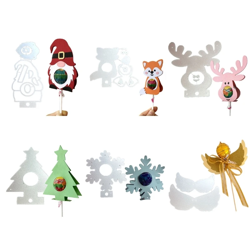 막대사탕 엠보싱 커팅 다이 크리스마스 다이 컷 인사말 카드 스크랩북 A0KC