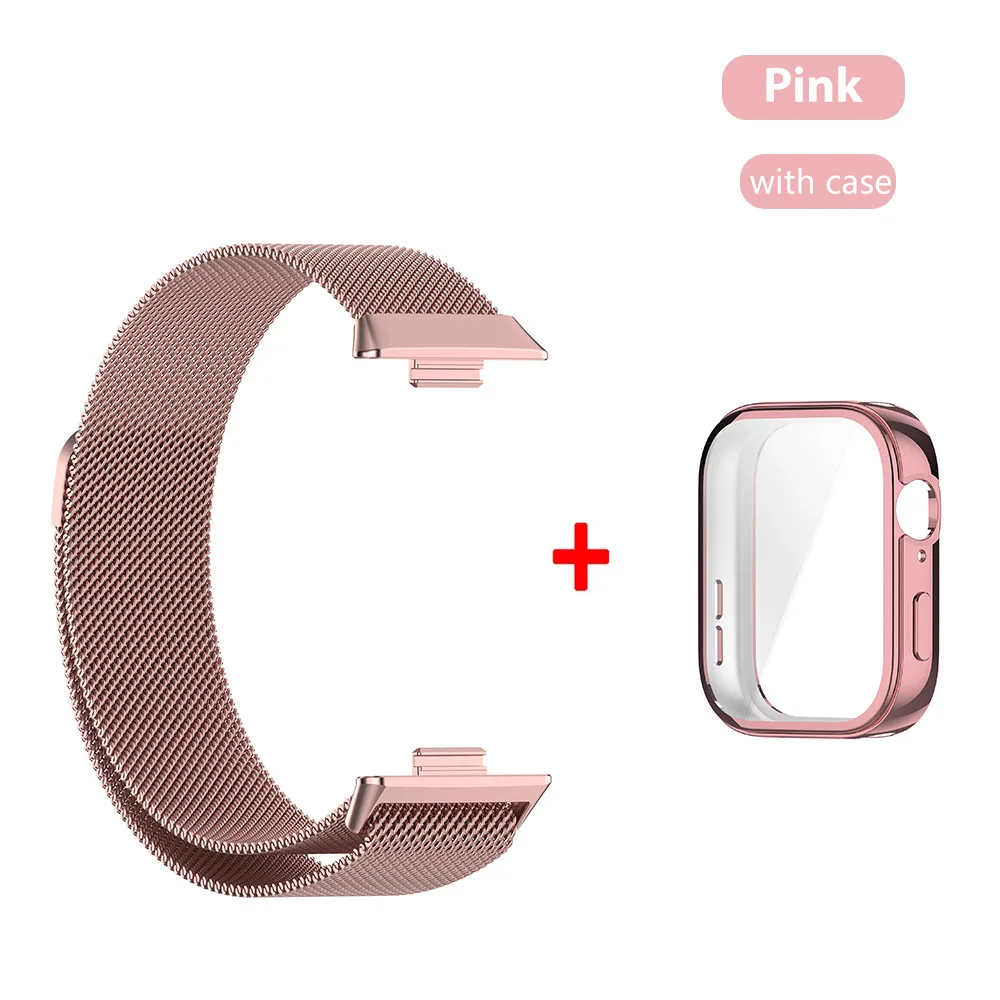 Milanese Magnetic Loop Metal Band with TPU Screen Protector and Case