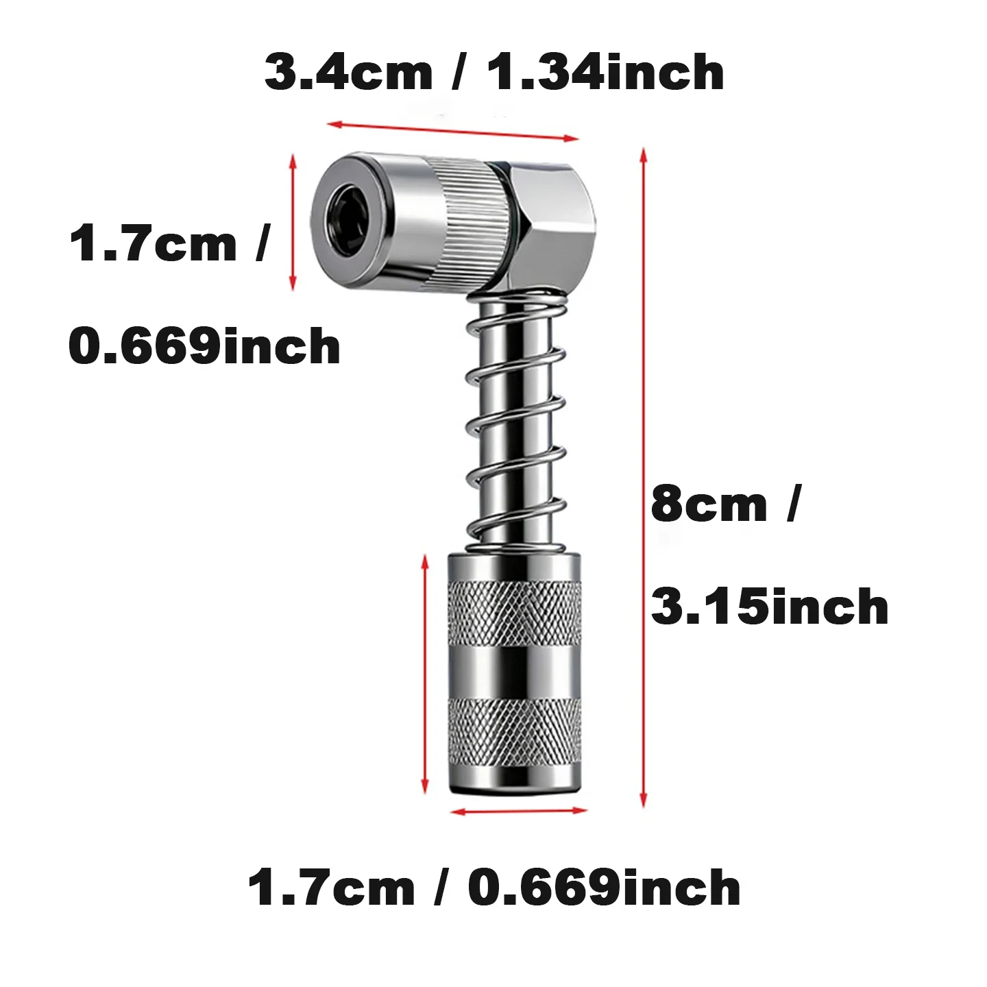 Portable Mini Extendable 90 Degree Right Angle Butter Gun Oil Nozzle Versatile Lubrication Tool for Hard-to-Reach Areas