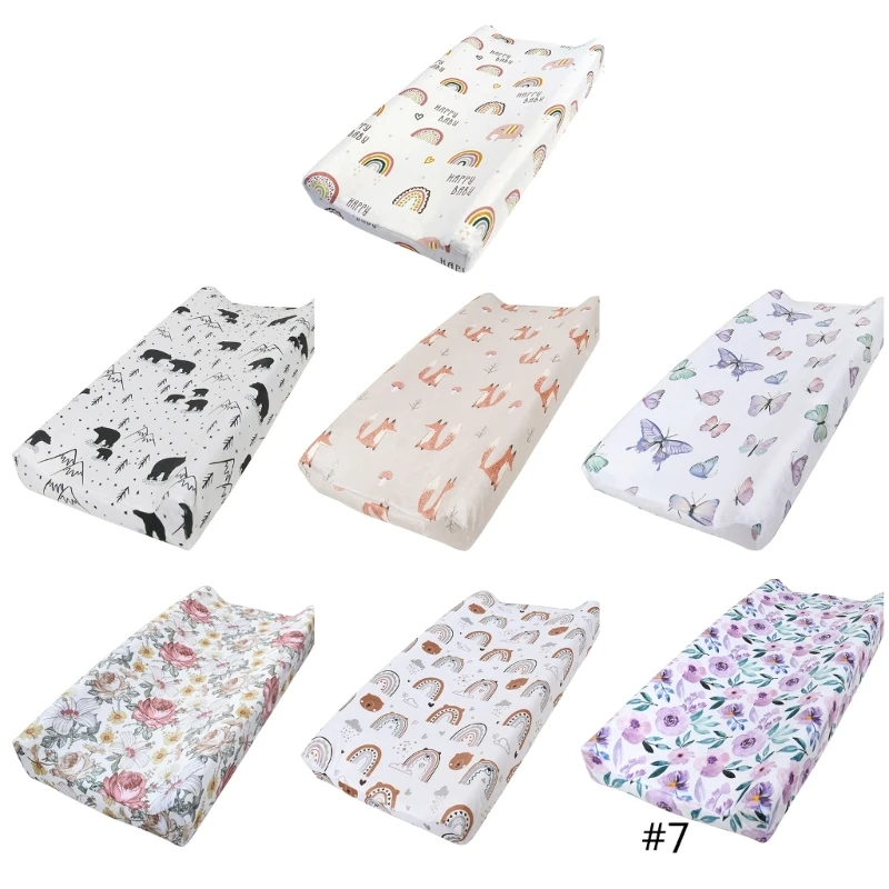 

Printed Nappy Changing Pad Sheets Cover Comfortable Diaper Changer Sleeve Case
