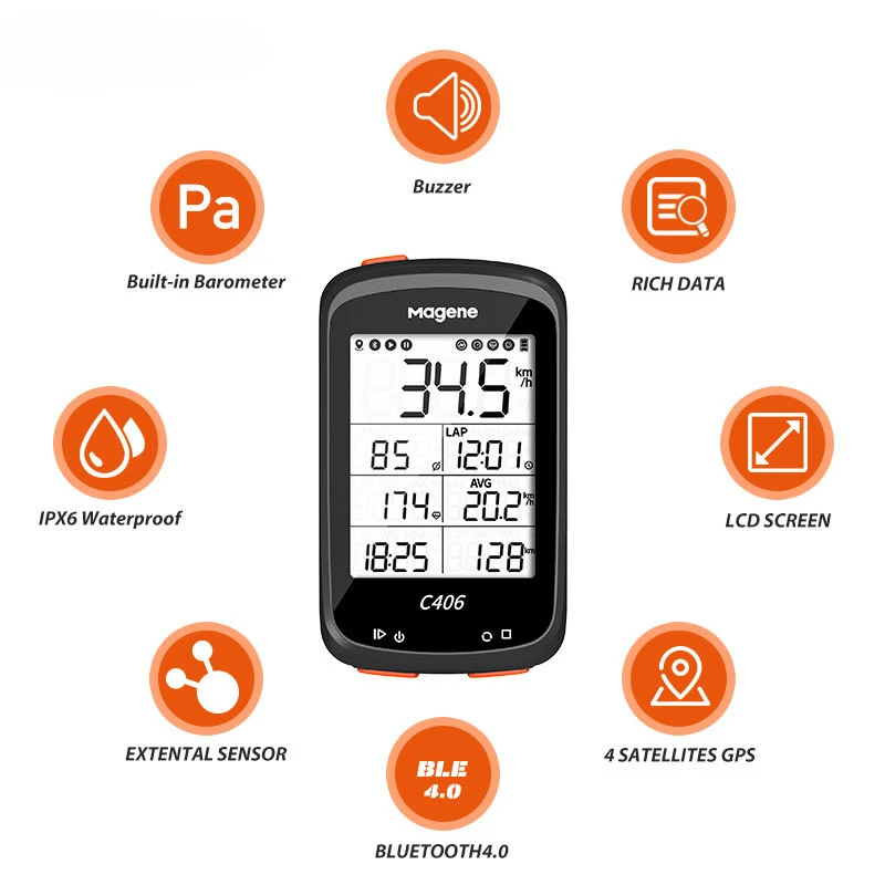 

GPS Code Meter Intelligent Multi-function Bike Computer Waterproof English Speedometer Bicycle Accessories WKBM