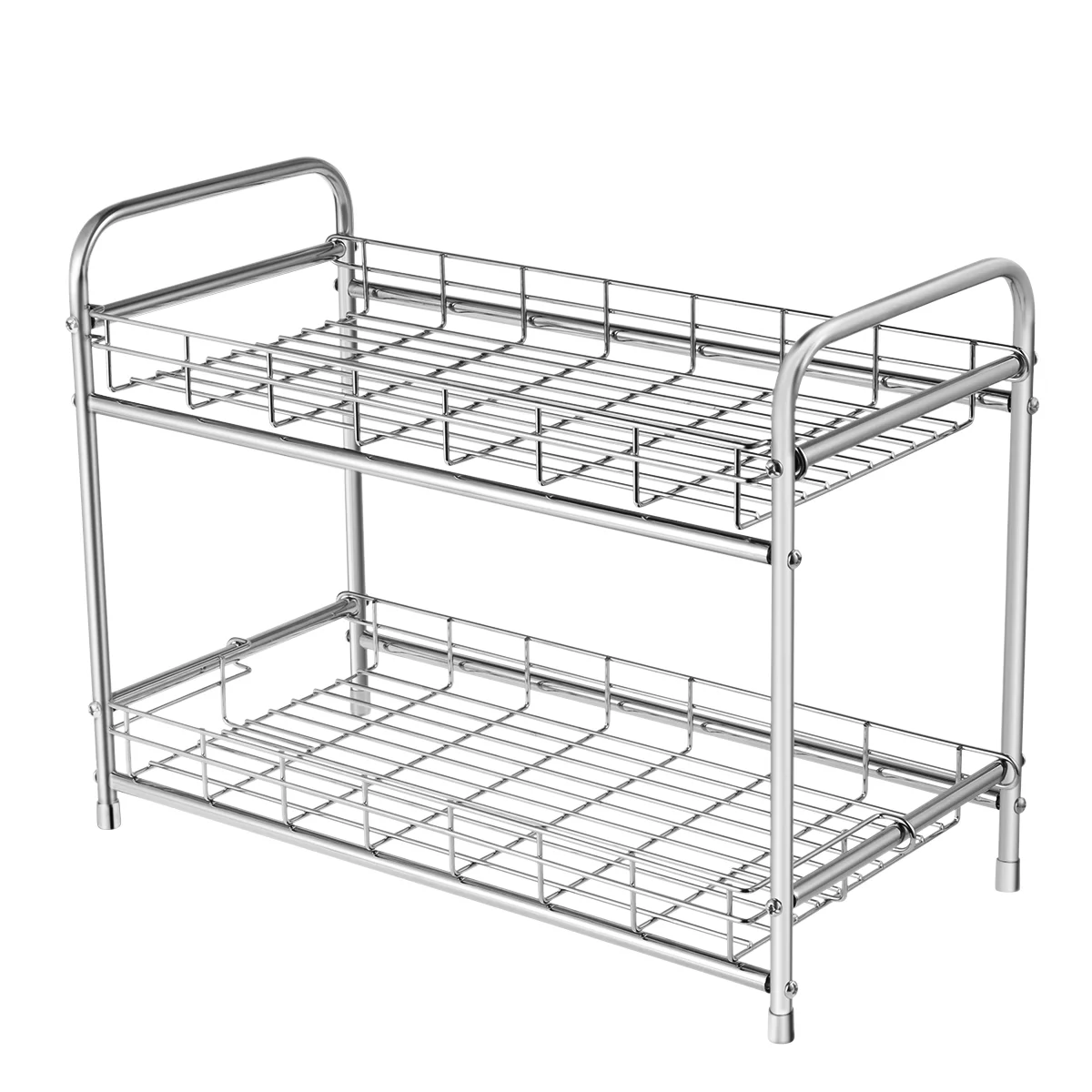 

Kitchen Spreaders Spice Jars Organizer Storage Pantry Holder Spices 2-tier Rack Vertical