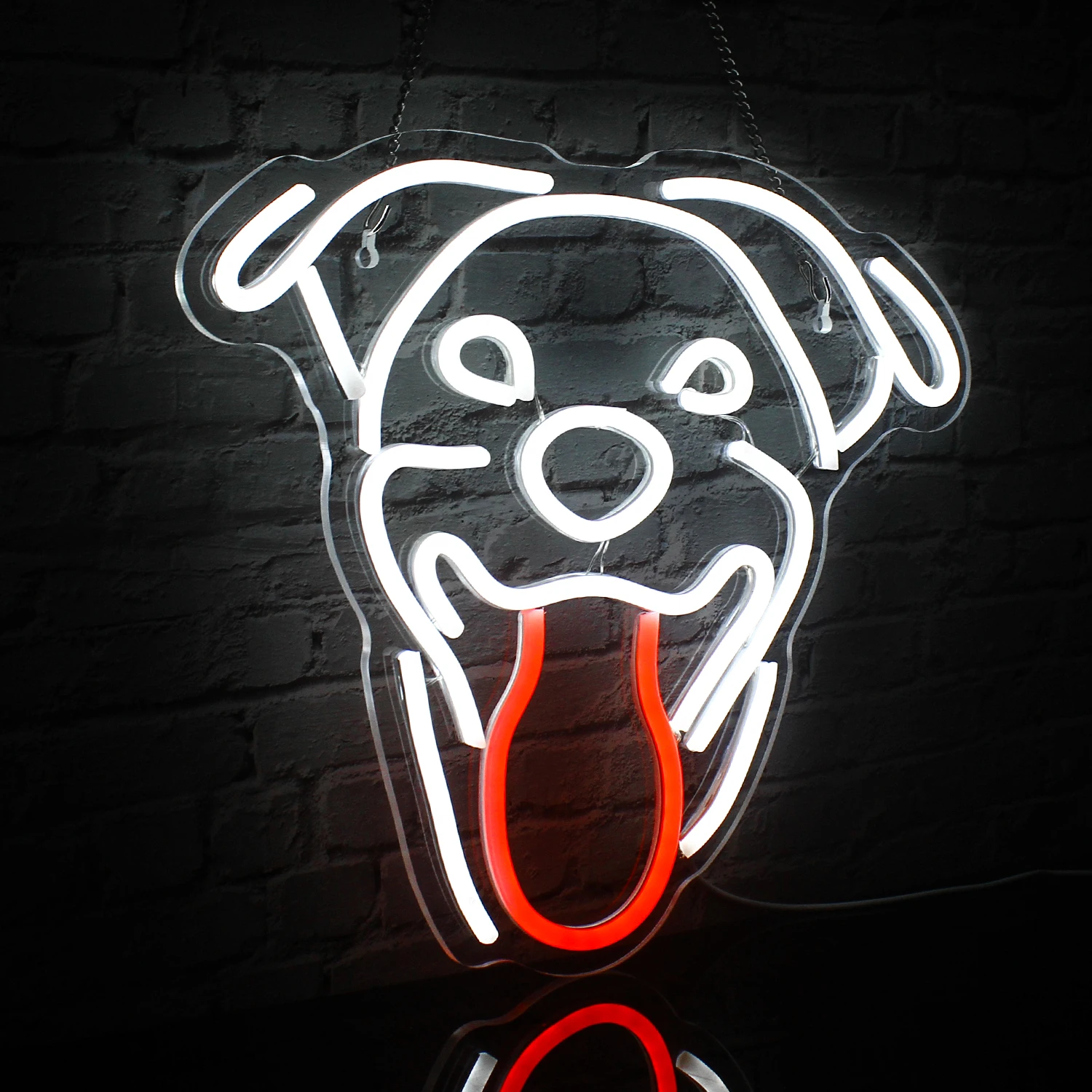 Description Picture 6 of itemCut Dog Neon Led Sign Wall Decor Puppy White Red LED Lights USB Powered Signs For Pet Shop Business Light Kids Room Decoration