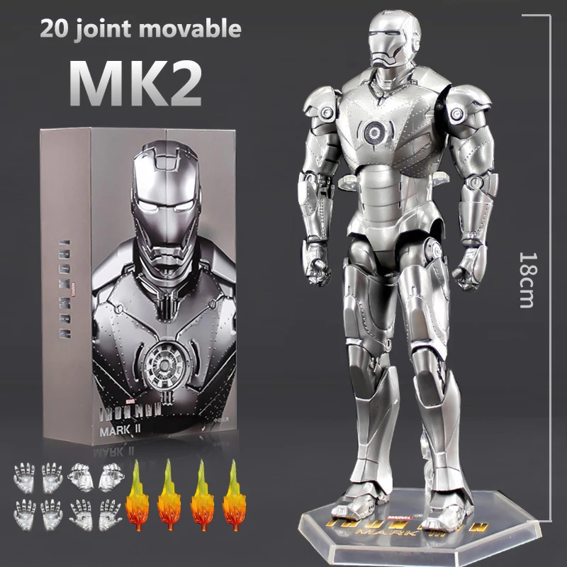 thumbnail image 1 of ZD Toys-figuras de acción de la serie Marvel Iron Man, MK1, MK2, MK3, MK4, MK5, MK6, MK7, MK42, MK43, MK50, 7 pulgadas, 1 of 5