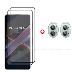 6 - in - 1 Tempered Glass & Full Screen Protector Set with Lens Protection for Poco X7 Pro (2 Glass and 2 Lens)