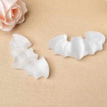 Natural Selenite Lovely little bats Animals Hand Carved Polished Crystal Reiki Healing Stone Home Decoration Collectible Gift 2