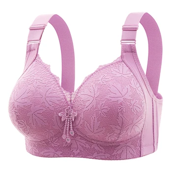 New Lace Printed Comfortable Oversized Maternity Breastfeeding Underwear With Adjustable Seamless Breathable Sexy Women's Bra 1