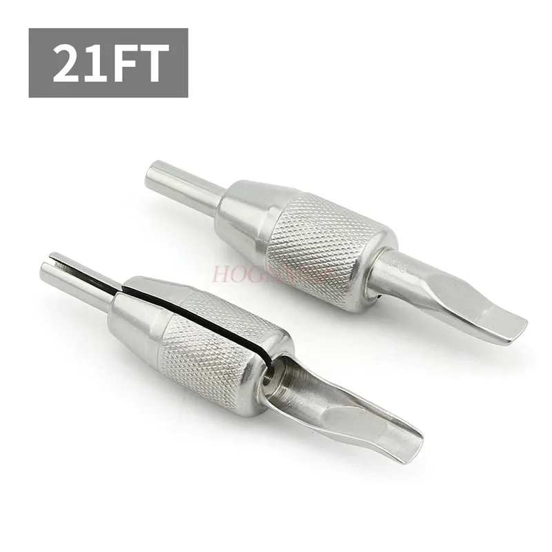 Integrated large row stainless steel tattoo handle needle nozzle