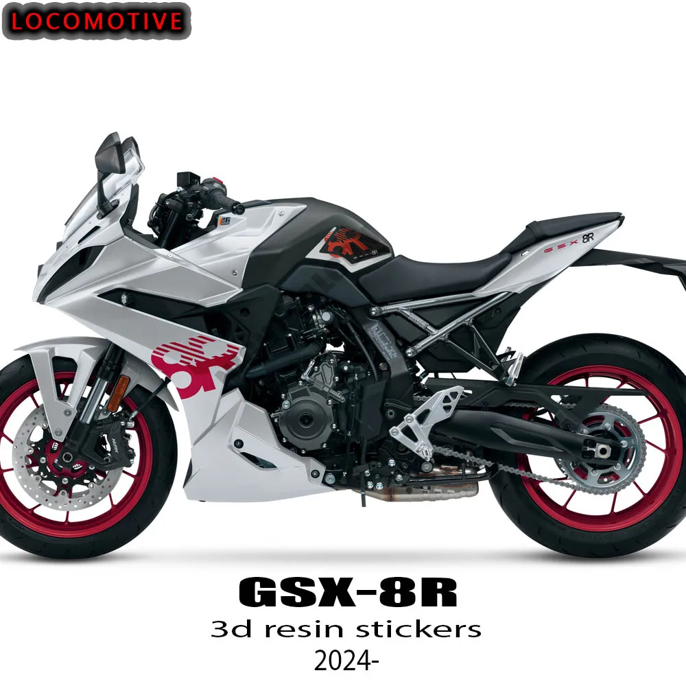 

Для Suzuki GSX 8R GSX-8R 2024-аксессуары для мотоциклов, 3D эпоксидная смола, стикер, комплект защитных наклеек