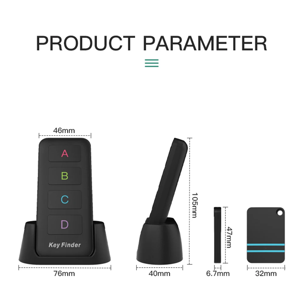 Portable GPS Locator Wireless Key Finder Anti-loss Tracker Electronic Intelligent Device Valuable Item Finder Frequency 433MHz