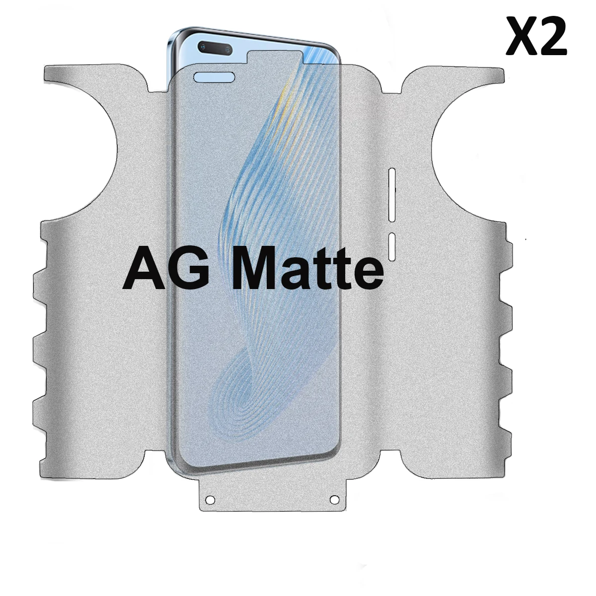 HD & Matte Curved Full Body Hydrogel Film - Front & Back Edge Clear Frosted Screen Protector (2-Pack)