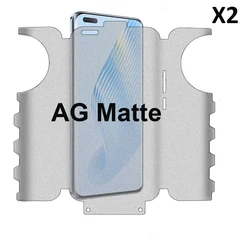 HD & Matte Curved Full Body Hydrogel Film - Front & Back Edge Clear Frosted Screen Protector (2 - Pack) - Honor Magic 4Pro (2pcs AG Matte)