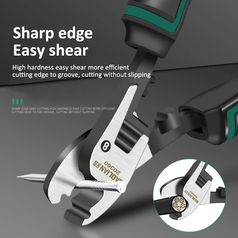 Multifunctional Manual Diagonal Pliers Durable Wire Cable Cutters 6 8 10 Inch Hardware Tools Universal Electrician