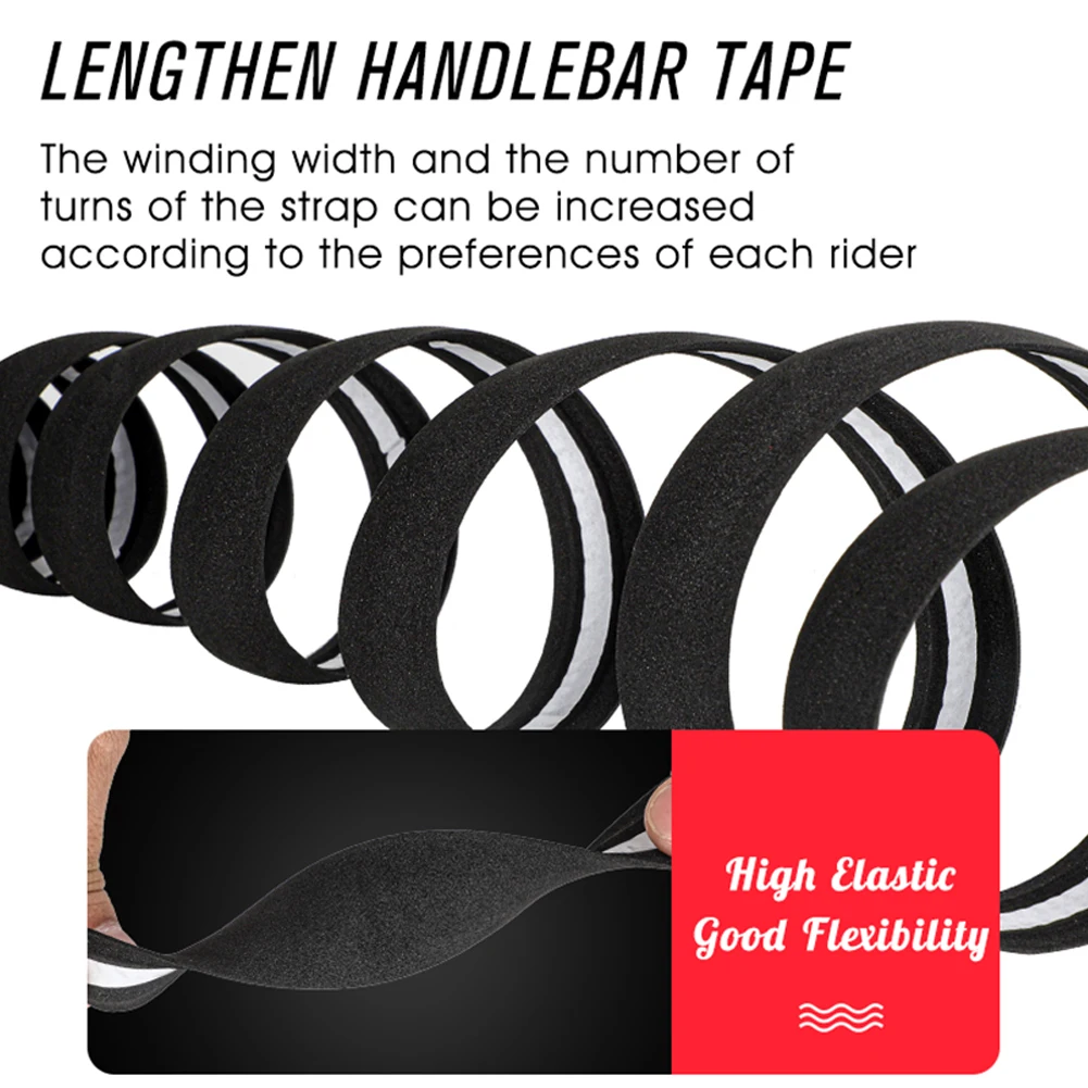 6pcs Road Bike Handlebar Tape Bicycle Cycling Handle Belt Adhesive Strap Anti-slip Bar Wraps Fixing Straps Handlebar Tapes